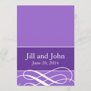 Convite Redemoinhos modernos que Wedding o Lilac do roxo