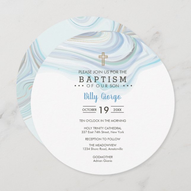 Convite Redondo Billy (Frente/Verso)