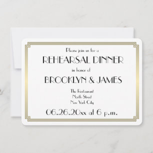 Convite Redondo de Ensaio de Casamento Gatsby Art 