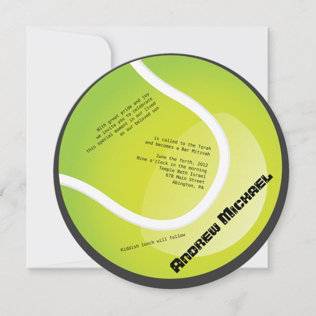 Convite redondo de Mitzvah do bastão do bar do (Frente)