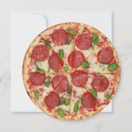 Convite redondo para festas de pizza - SRF