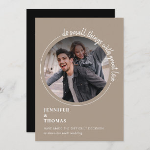 Convite Reduzindo micro Casamento Anunciando areia do dese