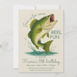 Convite Reel in the Fun Fishing Birthday