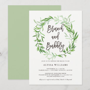 Convite Refeição matinal botânica da grinalda das folha