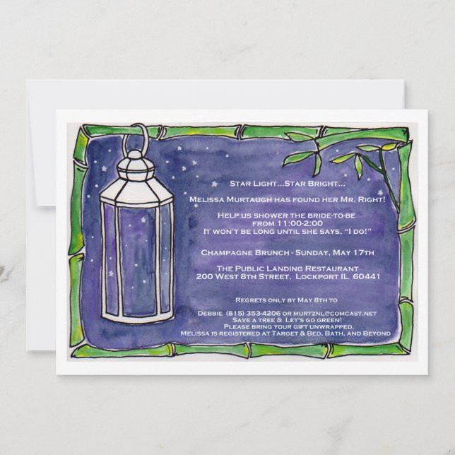 Convite Refeição matinal de Murtaugh Champagne (Frente)