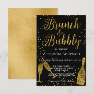 Convite Refeição matinal e vidros borbulhantes de