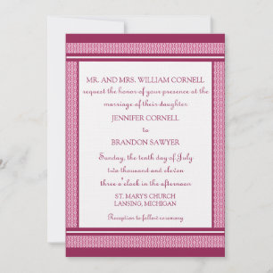Convite Refined Glam Wedding Invitation