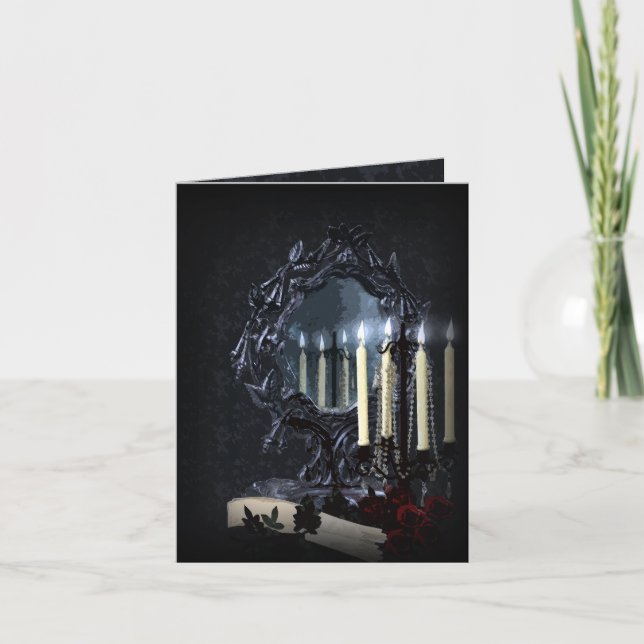 Convite Reflections Gothic Fantasy Wedding RSVP (Frente)