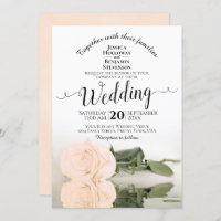 Refletindo Casamento Elegante de Rosa de Pêssego B