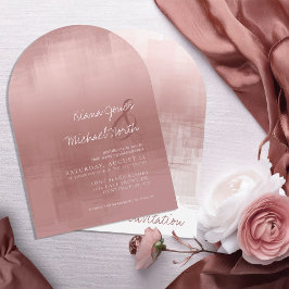 Convite Reflexões de Aquarela Arch Rosa de Canela ID774