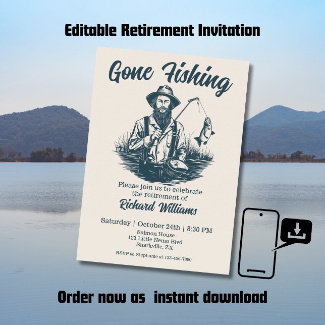 Convite Reforma da pesca: pesca aposentada (Criador carregado)