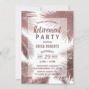 Convite Reforma da Praia de Palm Dourado, Rosa Moderno Tro