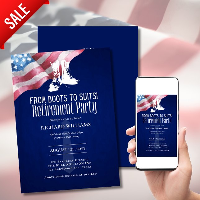 Convite REFORMA MILITAR DE Botas para Fatos Bandeira dos E (Criador carregado)