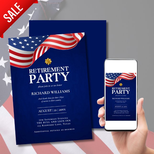 Convite REFORMA MILITAR Folha de Carvalho Dourada Coronel  (Criador carregado)