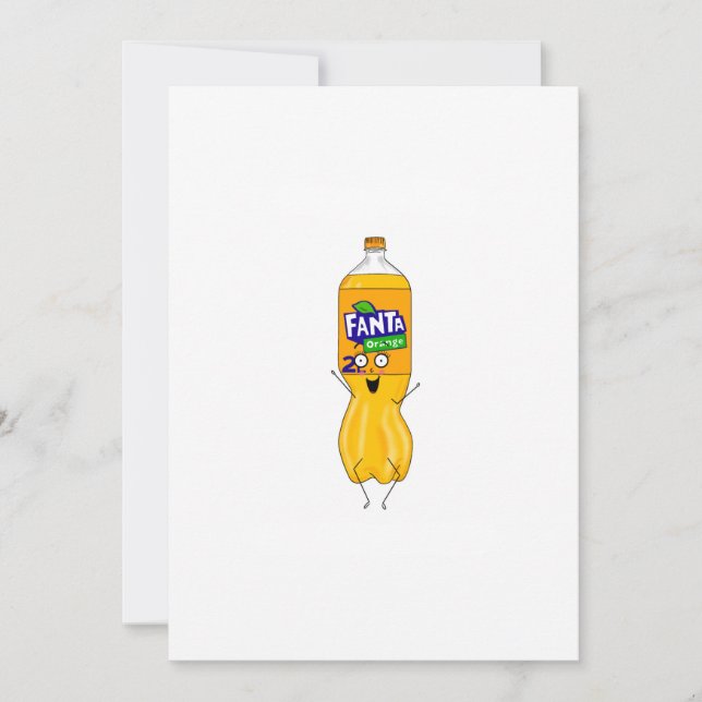 Convite Refrigerante laranja fantástico personalizado (Frente)