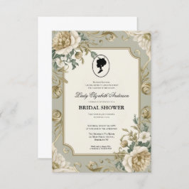 Convite Regência era Florals Bridgerton - Chá de panela In