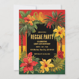 Convite Reggae Party Birthday