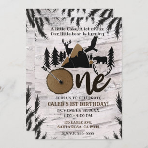 Convite Região selvagem exterior do vidoeiro rústico um