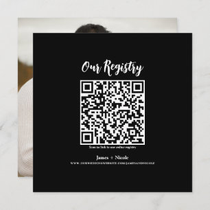 Convite Registro de Casamento Digitalizável de Código QR M