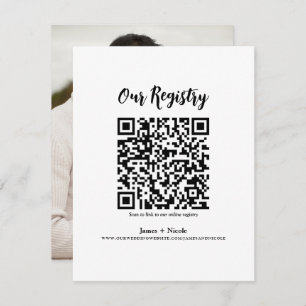 Convite Registro de Casamento Digitalizável de Código QR M