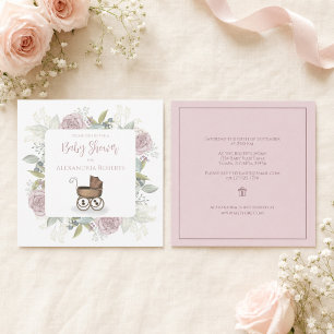 Convite Registro Floral Floral de Presente Floral de Carru
