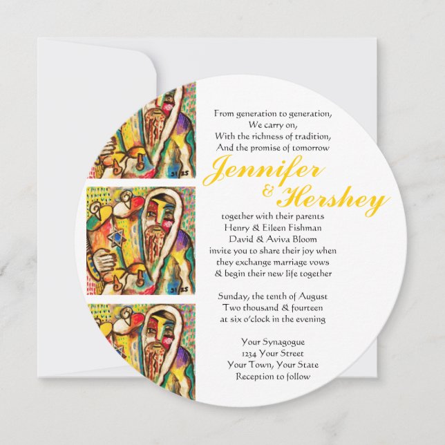 Convite Regozijo Na Torá (arredondado) (Frente)