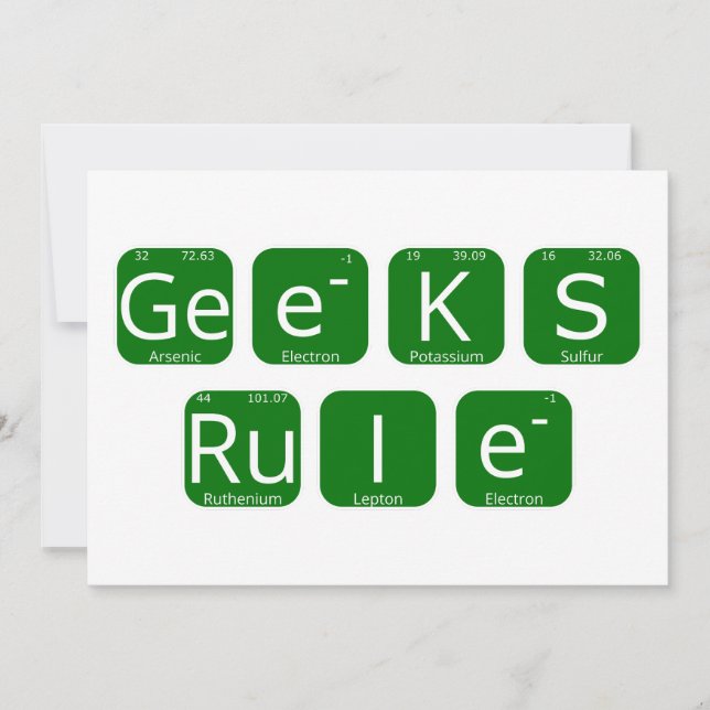 Convite Regra de geeks Slogan de Mesa Periódico (Frente)