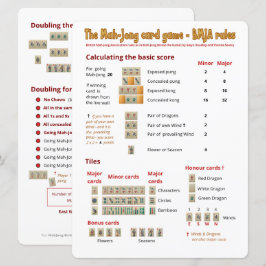 Convite Regras do jogo de cartas das letras grandes - marc