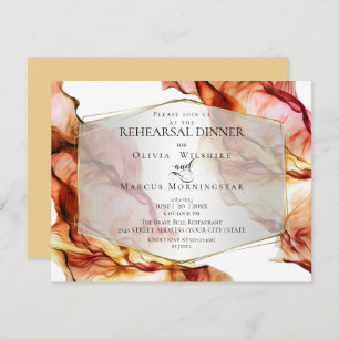 Convite REHEARSAL   Colunas de outono de Abstrato de Fluid