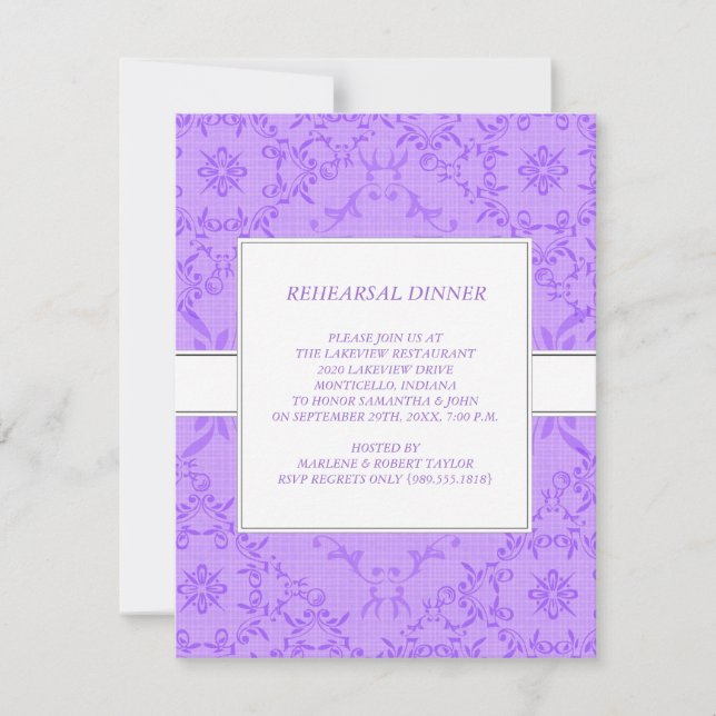Convite Rehearsal Dinner Invitations (Frente)