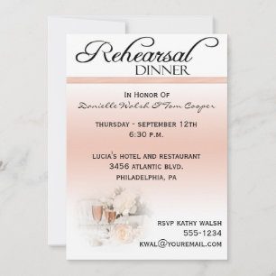 Convite Rehearsal Dinner Invitations