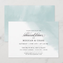 Convite Rehearsal Dinner | Vidro Verde Teal