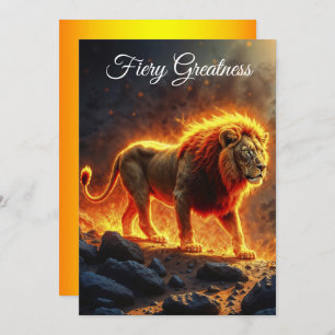 Convite Rei das bestas Leão majestoso animal infernal