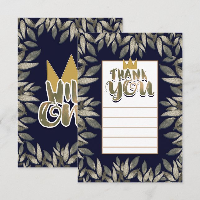 Convite Rei das Coisas Selvagens UM 1º Aniversário Obrigad (Frente/Verso)