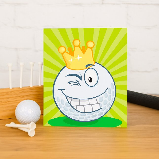 Convite Rei do Golfe Divertido Bola de Golfe (Criador carregado)