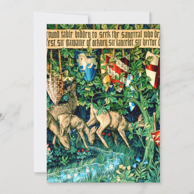 Convite Rei Medieval Arthur William Morris (Frente)