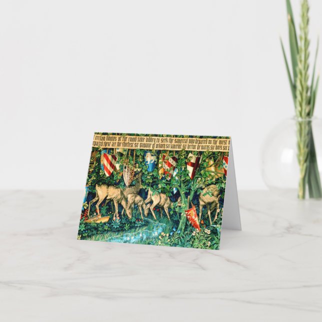Convite Rei Medieval Arthur William Morris (Frente)