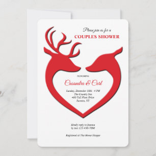Convite Reindeer Love Chá de panela