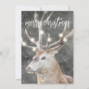 Convite Reindeer Na Neve De Inverno