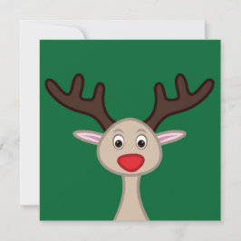 Convite Reindeer personagem de desenho animado