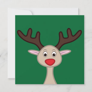 Convite Reindeer personagem de desenho animado