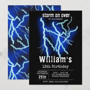 Convite Relâmpago de tempestade elétrica