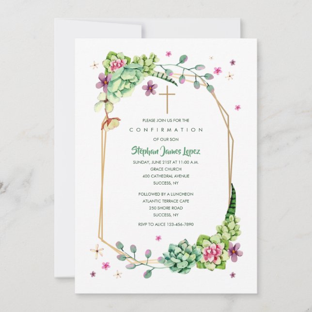 Convite Religião das Flores do Deserto (Frente)