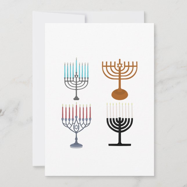 Convite Religião Judaica Hanukkah (Frente)