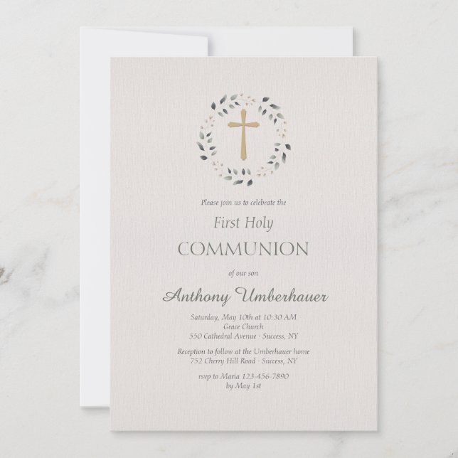 Convite Religioso Cruzado Circlatado (Frente)