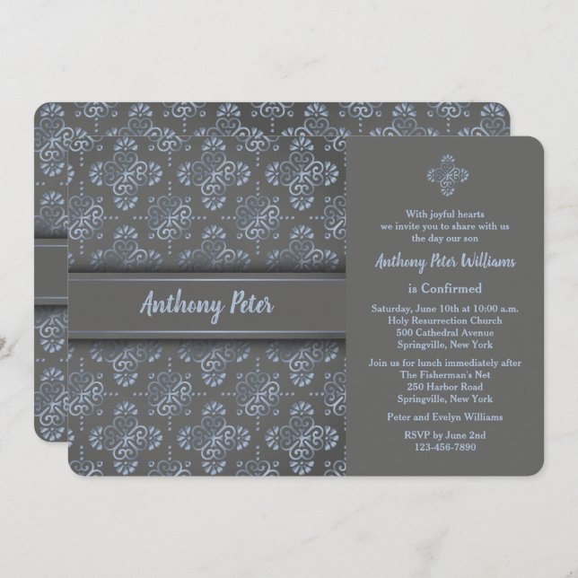 Convite Religioso da Cruz Azul (Frente/Verso)