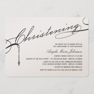 Convite Religioso de Cristo de Script Negro