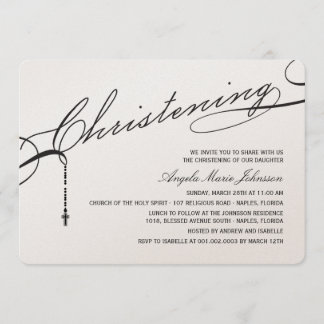 Convite Religioso de Cristo de Script Negro