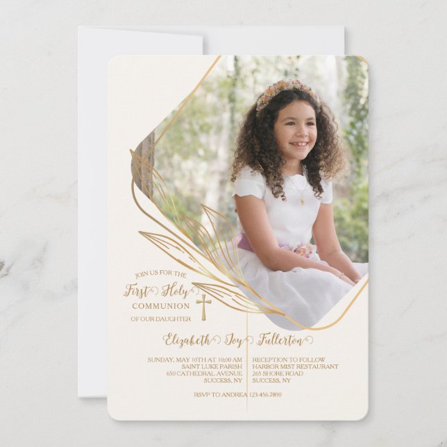 Convite Religioso de Foto Angle (Frente)