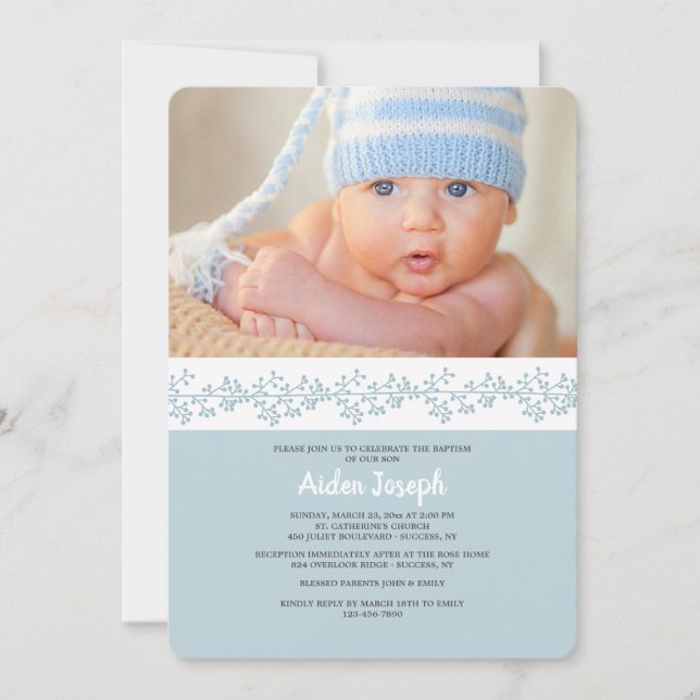 Convite Religioso Foto Fiel para Sempre (Frente)